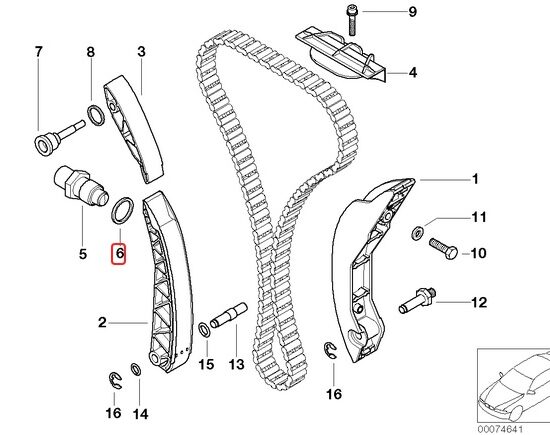 Crankshaft Chain Tensioner Oil Seal (most BMW inc S14, S50, S54) - Image 2
