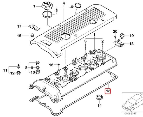 S54 Rocker Cover Gasket